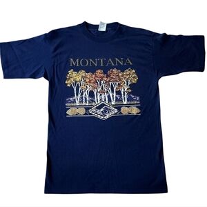 Vintage Single Stitch Puffy Graphic Montana Nature Tshirt Sz M